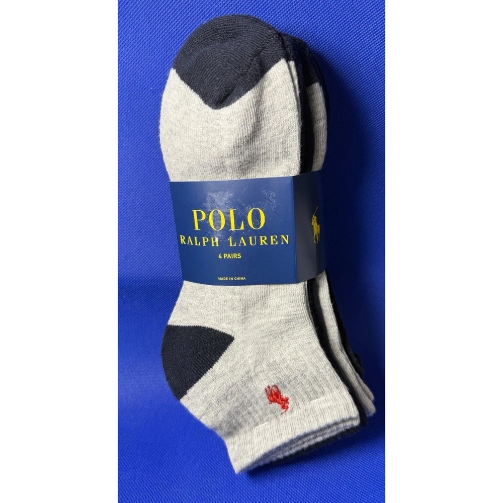 Polo Ralph Lauren Classic Sport Low Cut Ankle Socks Men's Size 6-12.5 Pack Of 4